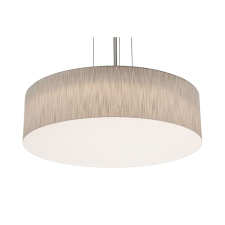 Afx Anton 24in. Medium Base Pendant, Satin Nickel Finish, Jute Shade ANP2432MBSN-JT